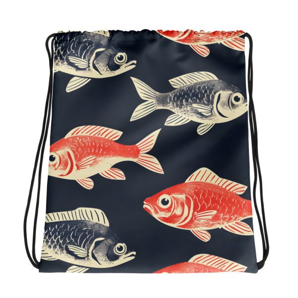 Vintage Fish - Drawstring bag