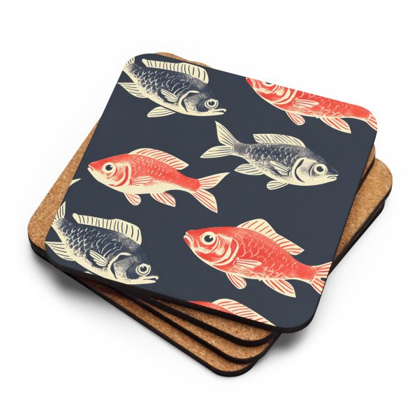 Vintage Fish - Cork-back coaster