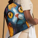 Curious Kitty - Drawstring bag