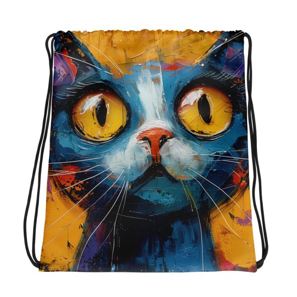 Curious Kitty - Drawstring bag