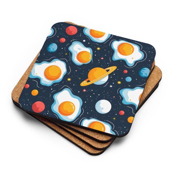 Cosmic Omelette with a Side of Stars - Cork-back coaster