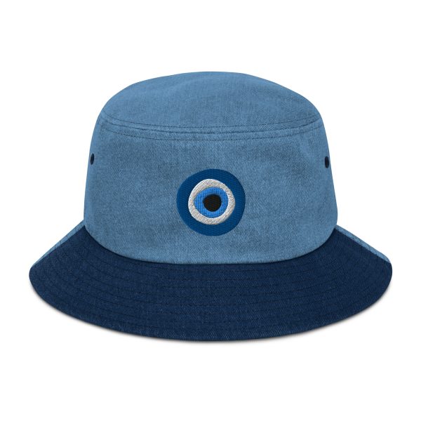 Unveiling the Ancient Evil Eye - Denim bucket hat