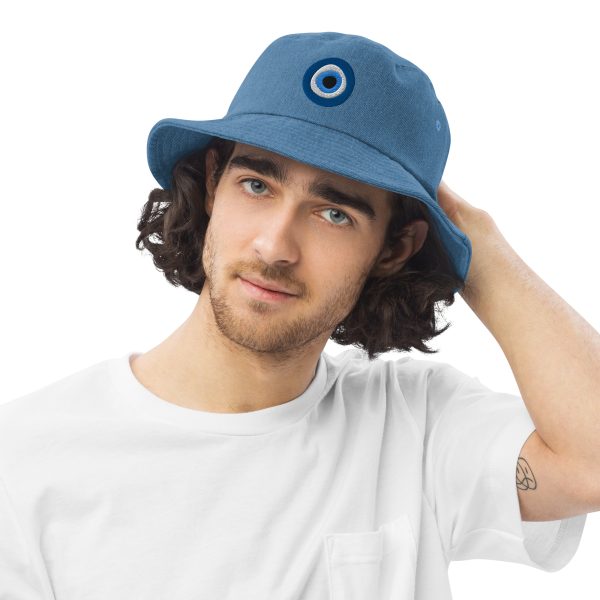 Unveiling the Ancient Evil Eye - Denim bucket hat