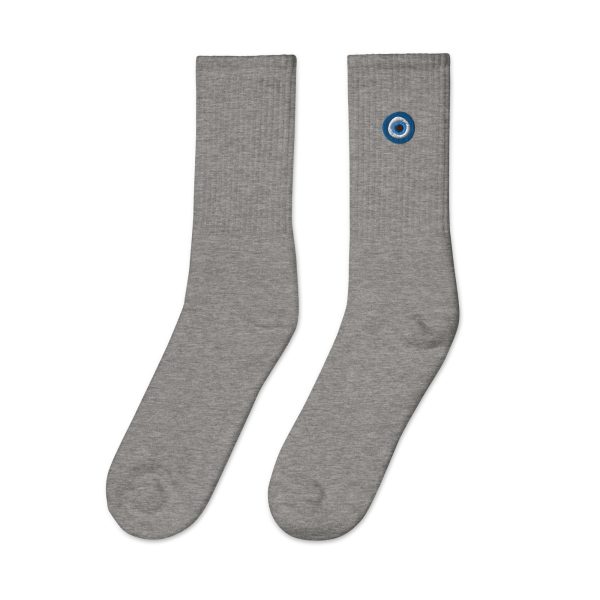 Unveiling the Ancient Evil Eye - Embroidered socks