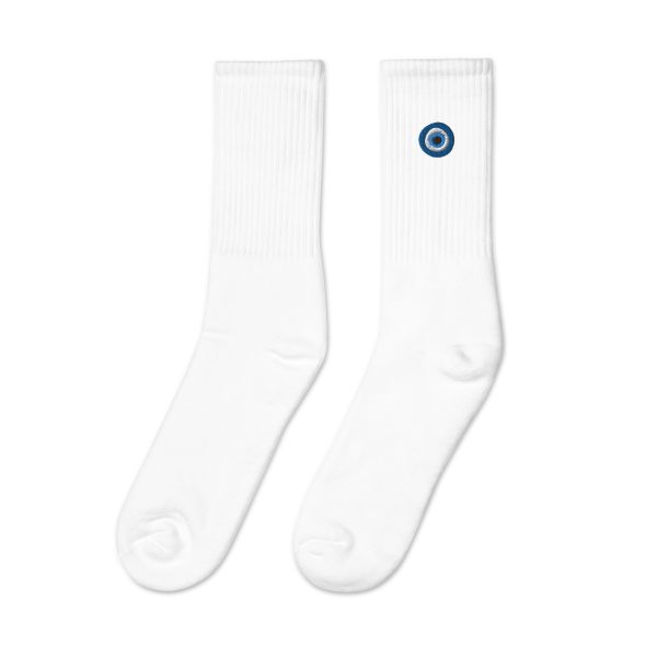 Unveiling the Ancient Evil Eye - Embroidered socks