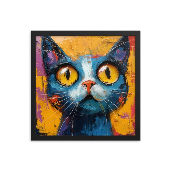 Curious Kitty - Framed poster