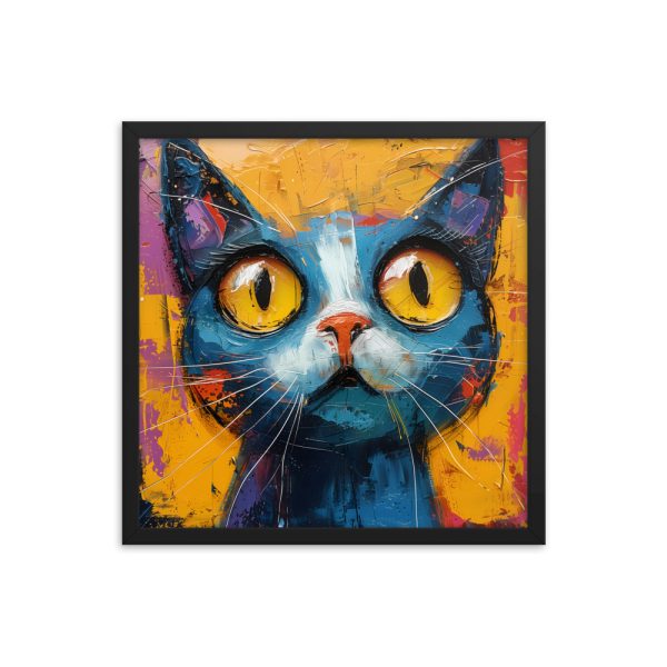 Curious Kitty - Framed poster