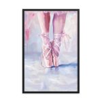 Ballerina's Pointe - Matte Paper Framed Poster