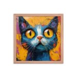 Curious Kitty - Framed poster