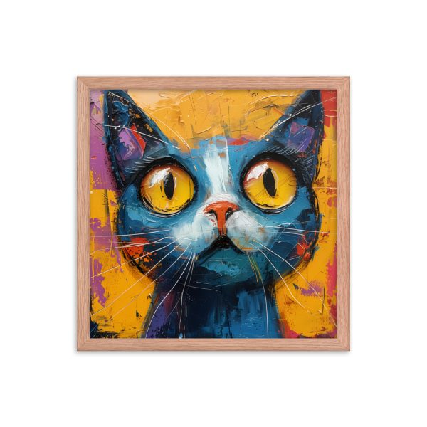 Curious Kitty - Framed poster