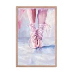 Ballerina's Pointe - Matte Paper Framed Poster