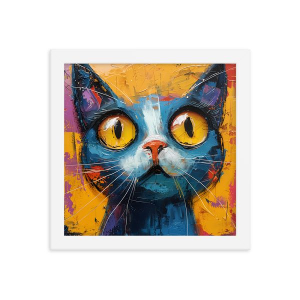 Curious Kitty - Framed poster