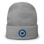 Grey Evil Eye Beanie