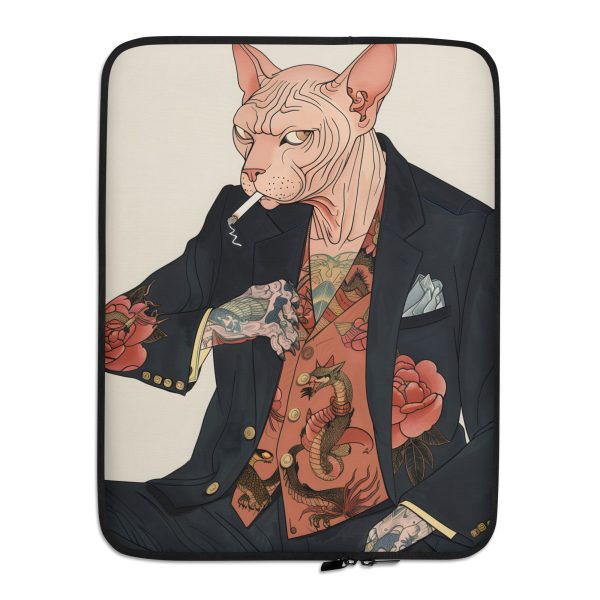 Hairless Boss: Yakuza Cat - Laptop Sleeve