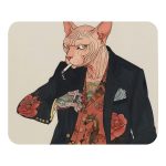 Hairless Boss: Yakuza Cat - Mouse pad