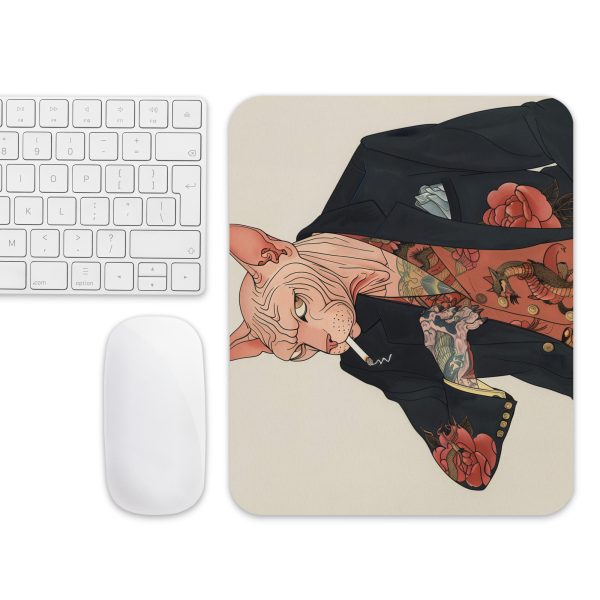 Hairless Boss: Yakuza Cat - Mouse pad