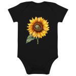 The Sunflower's Sunseeker Spirit - Organic cotton baby bodysuit