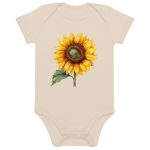 The Sunflower's Sunseeker Spirit - Organic cotton baby bodysuit