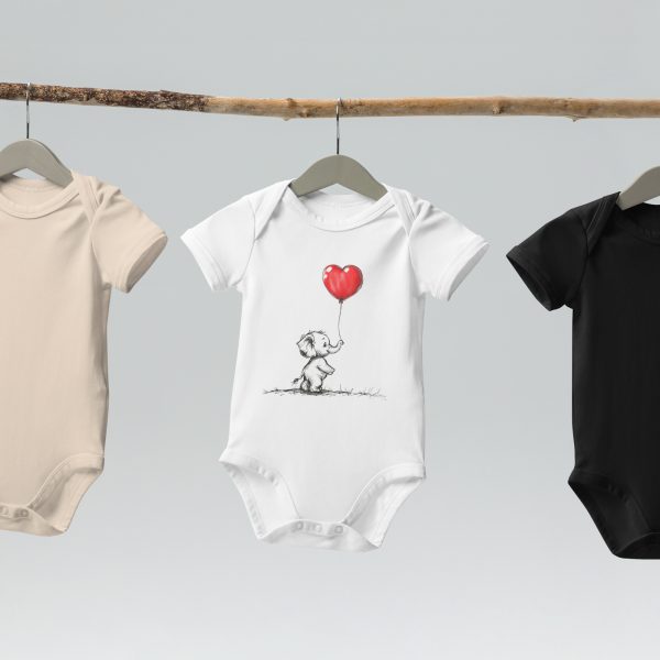 A Trunk Full of Love - Organic cotton baby bodysuit