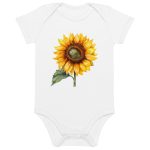 The Sunflower's Sunseeker Spirit - Organic cotton baby bodysuit