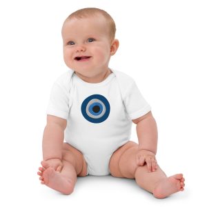 Unveiling the Ancient Evil Eye - Organic cotton baby bodysuit