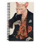 Hairless Boss: Yakuza Cat - Spiral notebook