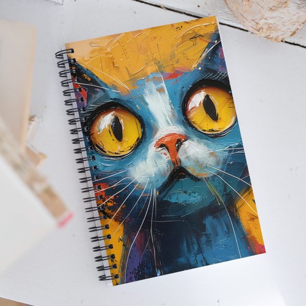 Curious Kitty - Spiral notebook