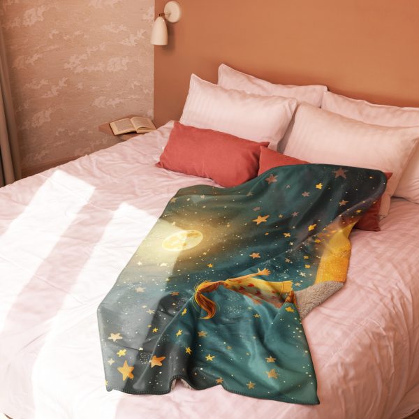 Dreamer Beneath the Moon - Sherpa blanket