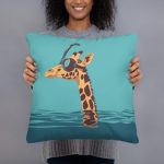 Giraffes and Goggles: Who Needs a Snorkel Anyway? - Pillow