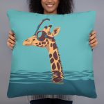 Giraffes and Goggles: Who Needs a Snorkel Anyway? - Pillow