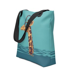 Giraffes and Goggles: Who Needs a Snorkel Anyway? - Tote bag