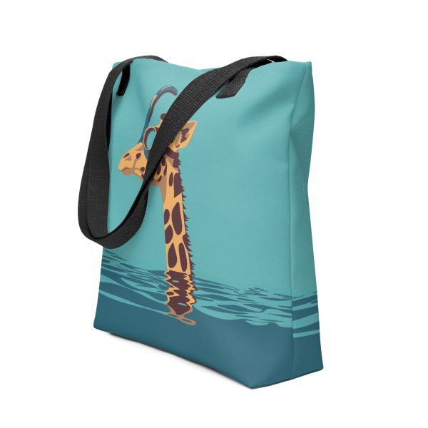 Giraffes and Goggles: Who Needs a Snorkel Anyway? - Tote bag