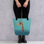 Giraffes and Goggles: Who Needs a Snorkel Anyway? - Tote bag