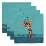 Giraffes and Goggles: Who Needs a Snorkel Anyway? - Cloth napkin set