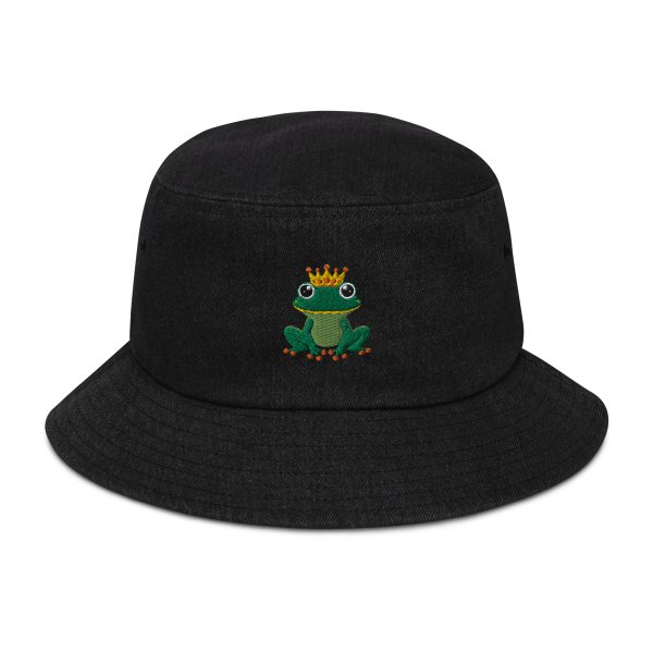 Royal Froggy: Kiss Me! I'm a Prince - Denim bucket hat