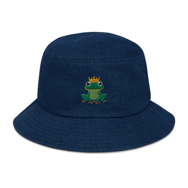 Royal Froggy: Kiss Me! I'm a Prince - Denim bucket hat