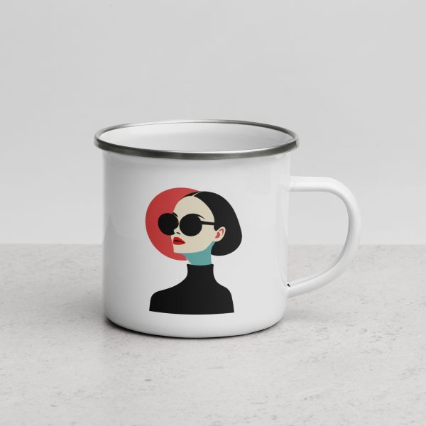 La Dame en Noir - Enamel Mug