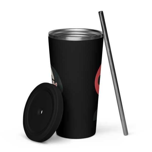 La Dame en Noir - Tumbler with a straw