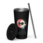 La Dame en Noir - Tumbler with a straw