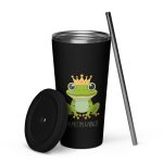 Royal Froggy: Kiss Me! I'm a Prince - Tumbler with a straw