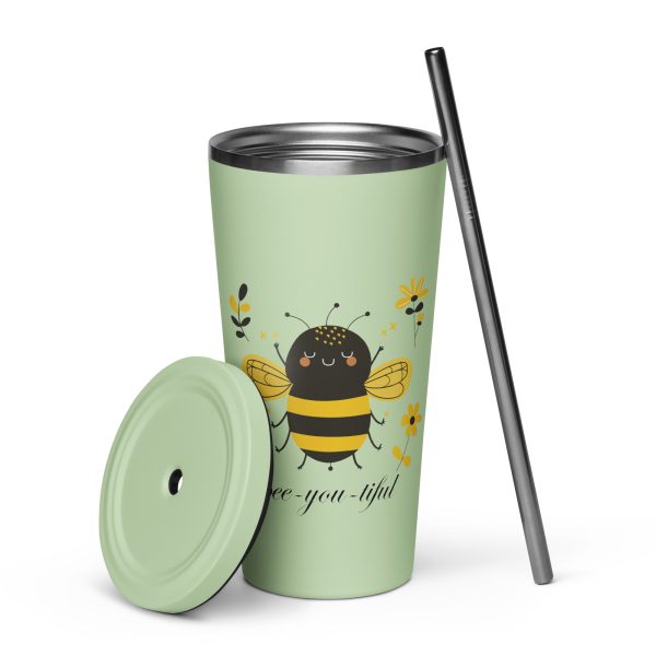 bee-you-tiful - Tumbler with a straw