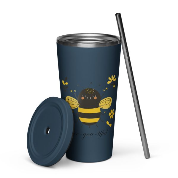 bee-you-tiful - Tumbler with a straw