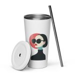 La Dame en Noir - Tumbler with a straw