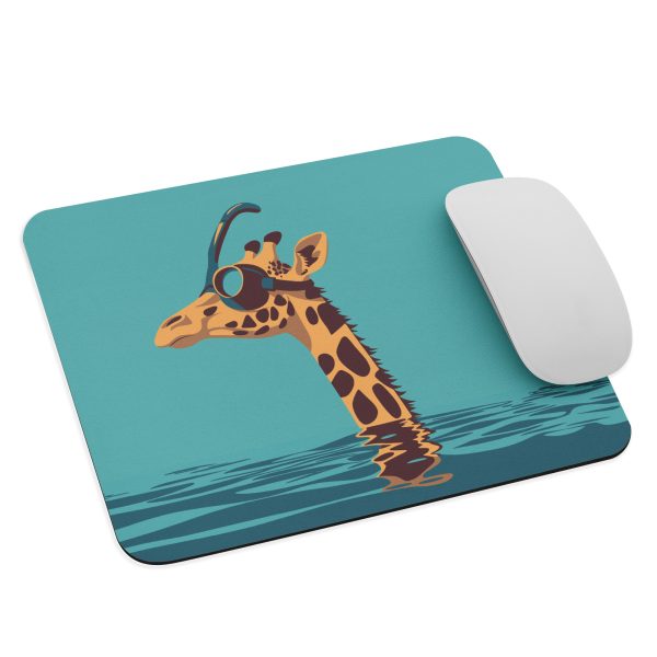 Giraffes and Goggles: Who Needs a Snorkel Anyway? - Mouse pad