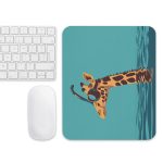 Giraffes and Goggles: Who Needs a Snorkel Anyway? - Mouse pad