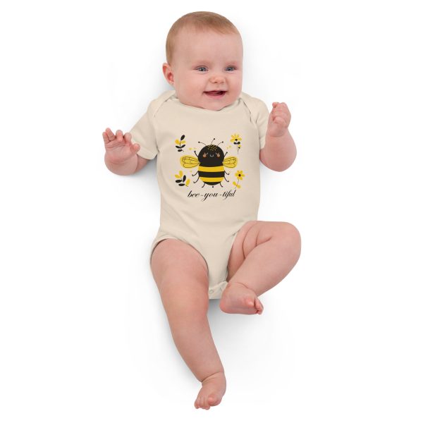 bee-you-tiful - Organic cotton baby bodysuit