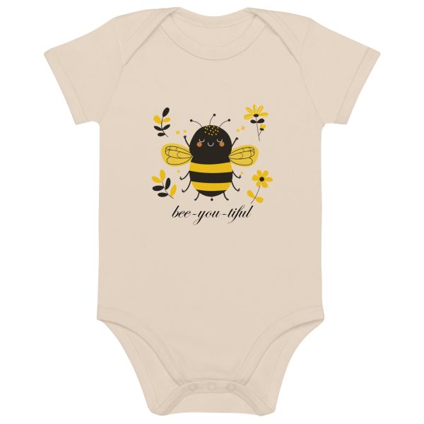 bee-you-tiful - Organic cotton baby bodysuit