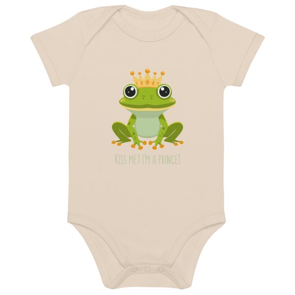 Royal Froggy: Kiss Me! I'm a Prince - Organic cotton baby bodysuit