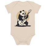 Low Frequency Panda - Organic cotton baby bodysuit