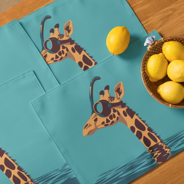 Giraffes and Goggles: Who Needs a Snorkel Anyway? - Placemat Set